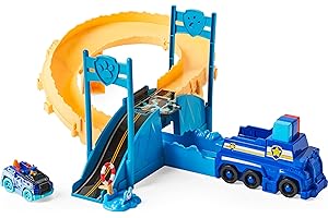 La Pat' Patrouille – PLAYSET Police True Metal – Univers Circuit avec Lanceur et Rampe Intégrés Et 1 Véhicule de Chase – Paw Patrol – 6060297 - Jouet Enfant 4 Ans et +
