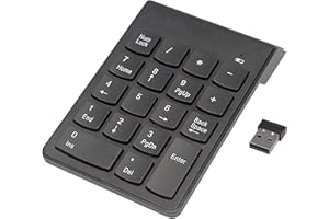 MZFANG Pavé numérique, Clavier Numérique sans-Fil Numpad de 18 Touches avec Bluetooth Ultra-Mince,USB 2.4G pour Mac Ordinateur de Bureau et Portable - Noir
