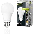 Integral LED E27 Non-Dimmable Dusk to Dawn Dual Sensor Frosted GLS Bulb – Warm White 2700K, 470lm, 4.8W (40W Equivalent) - Energy efficient and Ideal for Outdoor, Porch, Garage, Garden, Patio