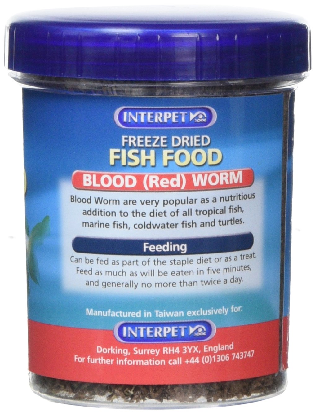 Interpet Freeze Dried Fish Food Blood Worm 4g Keeping Fish