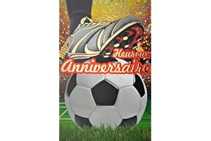 AFIE Carte Heureux Anniversaire Or Doré Foot Football Footballeur Sport Pied Crampons Ballon rond Gazon Terrain Stade Fête Fabriqué en France 65-1265