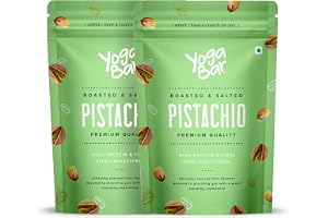 Yogabar Premium Pista 1kg(500g x Pack of 2)|Roasted Salted Pista|Crunchy Pistachios|Tasty & Healthy Nuts |Rich in Protein,Fibre,Gluten Free & Low Calories|Healthy Snacks|