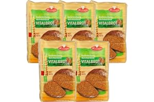 MIGASE Vital Brotbackmischung von Frießinger Mühle, 5x500g, für den Backofen, Holzofen oder Brotbackautomaten.