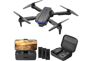 JOJODAN Mini Drone with Camera for Kids - Foldable RC Quarcopter with 3 Rechargeable Batteries Headless Mode One Key Flying 3D Flips Gift for Kids