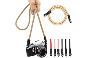 wieehtes Camera Strap Made of Rope: 100 cm Nylon Climbing Rope Camera Neck Shoulder Strap for Mirrorless/Small Cameras (Brown)