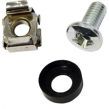 Kit 50 Viti, Dadi E Rondelle Per Armadi Rack 19'' - In Zinco, Pronto Per L'Uso