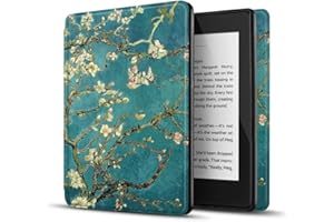 TNP PRODUCTS TNP etui do Kindle Paperwhite 10./10. generacja 2018, pokrowiec ochronny pokrowiec do Amazon Kindle Paperwhite 2019 2020 z funkcją automatycznego zasypiania/budzenia, ultracienki, super lekki kwiat migdałów