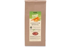 NAPZ GRAU – El Original – Verdura deshidratada para menús Barf para Perros - Dados de Zanahoria, Pack Individual (1 x 150 g), alimento complementario para Perros
