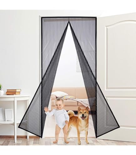 Cortina Mosquitera Con Imanes Mosquitera Magnética Para Puerta Y Ventana, 90 X 210 Cm, Mosquitera Mosquitera Para Puerta Magnetica