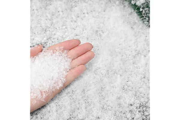 Gukasxi 80 g konstgjorda snöflingor falska dekorativa snöflingor flingor jul snö scen dekoration glitter plast snöflingor för julgransdekoration och vinterskärmar