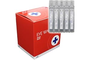 ZEWOOL 1 Box, 25x 20ml Blue Lion Sterile Saline Sodium Chloride Emergency Eye Wash Pods