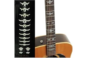 INLAYSTICKERS Jockomo - Pegatina con incrustaciones de guitarra (perla blanca)
