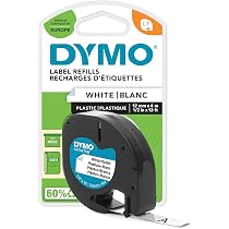 vhbw Schriftband-Kassette Plastik kompatibel mit Dymo LetraTag LT-100T