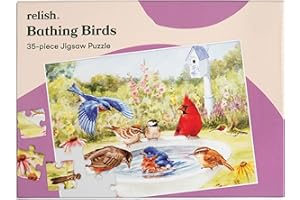 Relish ‘Bathing Birds’ Puzzle 35 Pièces : Activités Adaptées aux Seniors Atteints de Démence ou d’Alzheimer