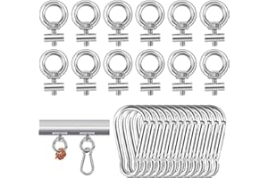 POFIBO 12 Stück Stopper für Kederschiene, 6 mm Kederstopper mit 12 Stück Karabiner, Edelstahl Kederstopper Camping Blockierungskit für Kederschiene Caravan Wohnmobil