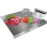 Pack Spatula + Cutting Board Stainless Steel 40 x 30 cm &ndash; Hygienic and Antibacterial &ndash; Ideal for Meat, Fruits, Vegetables or