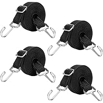Lot De 4 Tendeurs Réglables De 100 Cm Avec Mousquetons Pour L'extérieur