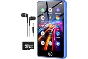 AGXOV 144GB Reproductor MP3 con Bluetooth y Wi-Fi, 4,02 Pulgadas Pantalla Táctil MP4 Player, Reproductor de Música Android con Spotify, Amazon Music, Deezer, Radio FM, Lector de E-Books, Azul