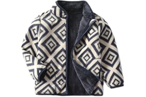 JiAmy Fleece-Jacke pour Enfant, Veste à Capuche pour Fille Garçon Manteaux Chauds à Manches Longues avec Poches Transitions Saisons Léger Vêtements d'Extérieur 1-5 Ans