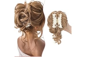 SEGO Chignon per Capelli con Pinza Extensions Elastico Sintetica Ondulato Veri Coda di Cavallo Extension Parrucchino #27T613