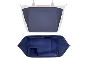 HomeGadget Organizer per Borsa Longchamp Taglia L - Organizzatore Le Pliage per Tasca da Donna - Interno per Shopper - Borsetta in feltro per Accessori - Blu Scuro