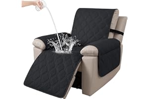 Ystyle Funda Sillon Relax Reclinable 1 Plaza, Funda Butaca Reclinable Impermeable con Banda Elástica, Antimanchas y Antiarañazos, Fundas Lavables para Sillas Reclinables, Negro