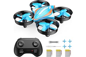 Mini Drohne für Kinder und Erwachsene, RC Quadrocopter, Orvina OV-18 Kleiner Ferngesteuerter Drone mit 3 Akkus für Anfänger Indoor, Spielzeug Geschenk für Jungen und Mädchen (Blau)