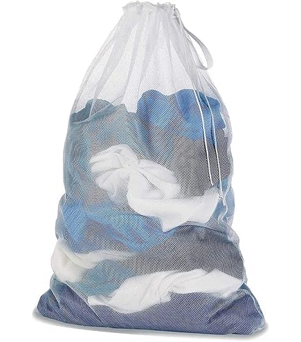 4 Sacchetti Rete Per Lavatrice - Proteggi Biancheria Intima, Calzini E Capi Delicati (4 Taglie, Bianco) - Foto 3