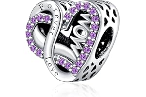 Amuefer Charms Plata De Ley 925 Pulsera Collar Colgantes Perlas Encanto Mariposas, Amor, Regalos Para Madre CumpleañOs Tortugas, Viaje Perlas Regalo