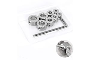 MaYuLa 9Pcs Depth Stop Collar Ring Positioner Locator 3/4/5/6/7/8/9/10mm Woodworking Drill Bit Set Drill Limit Ring with Hex Wrench for Drill Bits Consistent Drilling