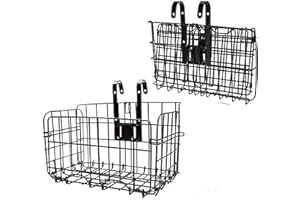 doepeBAE Cestino per Bici,Cestino Pieghevole Bici Cesto,Cestino Bici Accessori,Pieghevole e Staccabile in Rete Metallica a Sgancio Rapido per Bicicletta Multiuso