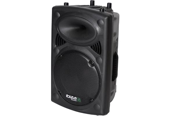 Ibiza - SLK12A-BT - Enceinte Active Plug & Play de 12”/30cm, 700W avec amplificateur intégré - Bluetooth, USB, SD et AUX - Noir