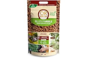 RUNADI Or Brun, Billes d'argile, paillage, 4 litres