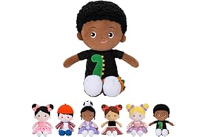 Starpony OUOZZZ Muñeca de Piel Oscura,Muñecas para Niño,Regalos para Niñas de 1 2 3 4 Años,Juguete Suave,Seguro y Divertido,38CM