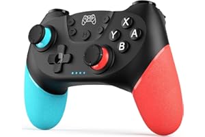 Hbaid 2023 Manette Switch sans Fil, Manette Switch pour N- Switch Manette Switch Pro avec One Key Wake Up/Turbo Adjustable/6 Axis Gyro Sensor/Vibration/Captures d'écran