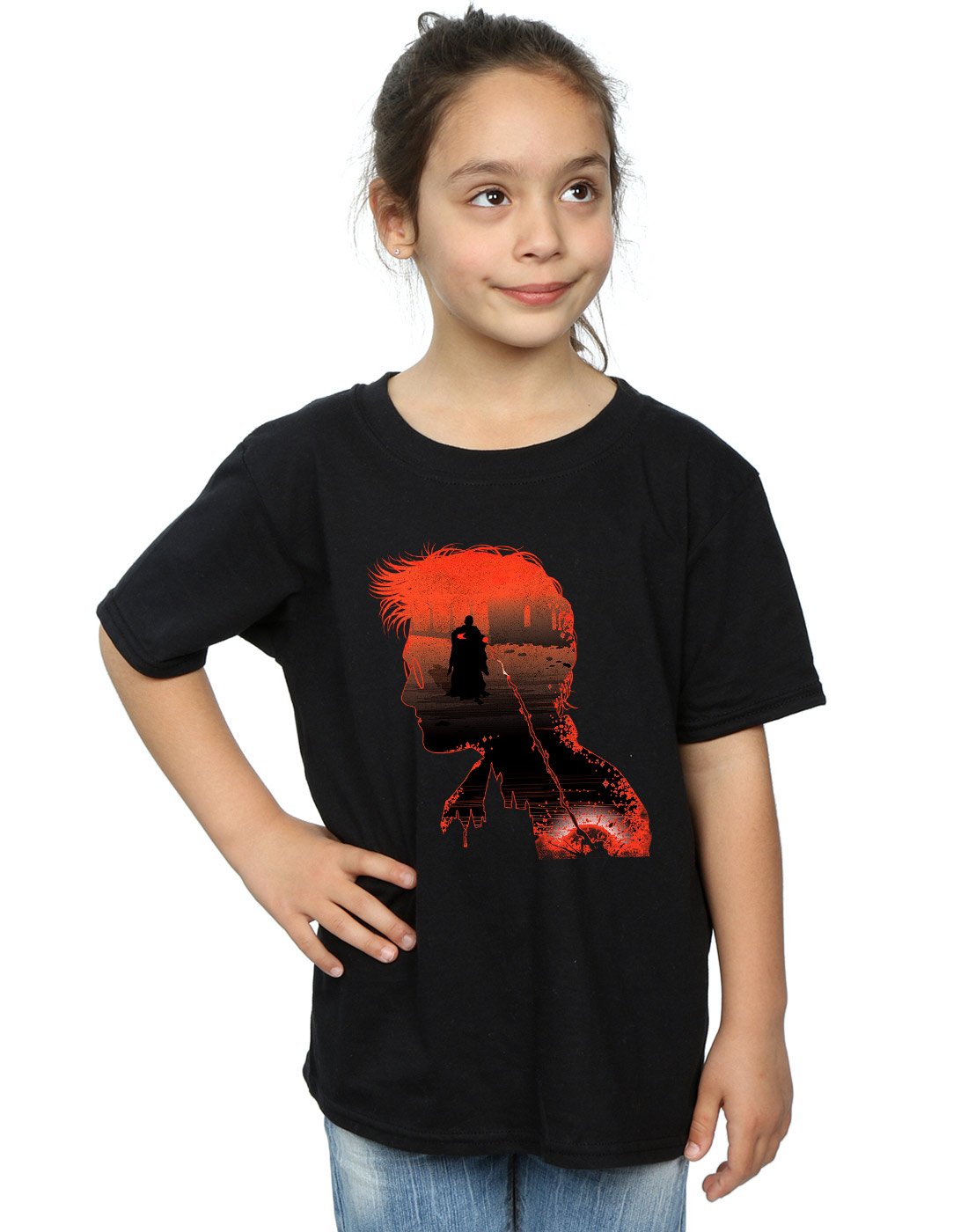 Absolute-Cult-Harry-Potter-Mdchen-Battle-Silhouette-T-Shirt