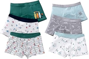 LeQeZe Boxer Bambino Ragazzo Mutande Bambini 6 Pezzi Ragazzi 2-11 Anni