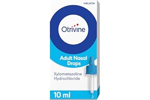 Otrivine Decongestant Adult Nasal Drops for Blocked Nose Relief in Cold and Flu, 10 ml