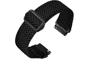 ANNEFIT Bracelet en Nylon Élastique pour Homme et Femme, Bracelets de Montre à Libération Rapide avec Boucle Réglable, 16mm 17mm 18mm 19mm 20mm 22mm 24mm