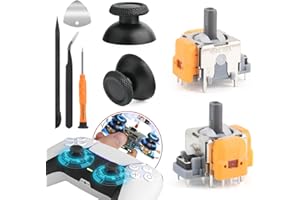 RONGZY 2 Pièces Joystick Hall Effect pour Sony PS5 Analogique 3D Module de Joystick Potentiomètre pour Playstation 5 Joystick Thumbstick Remplacement Accessoires avec Outils Réparation