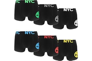 Uizuooy Mutande Bambino Boxer Ragazzo Slip Bambino Comodi Boxer Uomo Cotone Elasticizzato 8-16 Anni Pacco da 6/12,1603