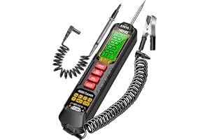 0.5V-600V Multimeter, AC/DC Automotive Test Light, Rechargeable Buzzer Circuit Tester with Sharp Probe, Polarity Indicator, Continuity Voltage Tester Pen with Alligator Clip for Vehicle, RV, SUV