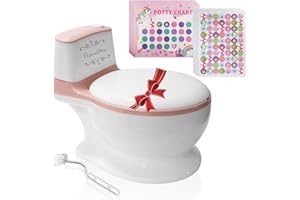 PARVULITOS Orinal Infantil para niños y niñas desde los 18 meses - Cómodo, Estable y Fácil de Limpiar – Orinal Bebe que Incluye Pegatinas – Vater para Niños con Tapa y Respaldo – WC Portátil niños