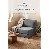 Sofya Tekli Koltuk D&uuml;z Kol | Oyun Koltuğu | S&uuml;nger Koltuk | Sinema Koltuğu. 90x90 CM (Gri)