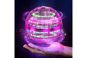 JIcloun Flying Spinner 360 ° Rotation avec Lumière RGB,Intelligent Flying Boomerang Ball, Magique Mini Drone Jouet Cadeau pour 6 7 8 9 10+Garçon et Fille, Cadeau Noel pour Enfants,Violet