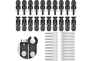 SARONIC 10 Pairs Solar Panel Connectors - Waterproof IP67 Male and Female Connectors for Photovoltaic Solar Systems