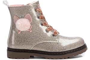 XTI - Botín Cierre de Cremallera para niña, Color: Plata, Talla: 28