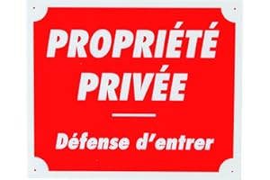 Januel - Panneau Propriété Privée Défense d'Entrer - Panneau Signalétique - 30x25cm - Rouge & Blanc - Akylux Souple 4mm Taille Unique
