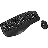 Adesso Tru-Form 1500 Wireless Ergonomic Keyboard and Laser Mouse for Win 8/7/Vista/XP/2000 (WKB-1500GB)
