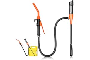 NEULRISCN Bomba de Transferencia de Líquidos Multifunción Alimentada por Baterías Bomba de Combustible Bomba de hasta 9 litros (2,4 GPM) por minuto, Bomba portátil para gasolina, diésel, agua (Naranja)
